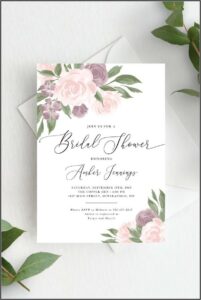 Bridal Shower Invitations Template Etsy