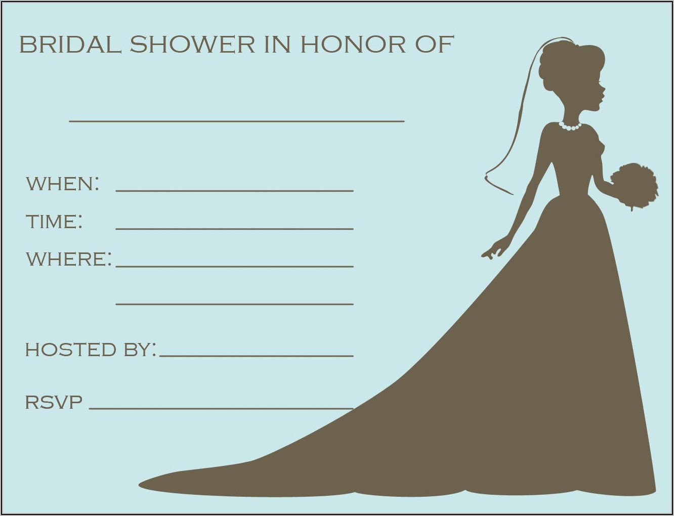 Bridal Shower Invitations Templates Microsoft Word Free