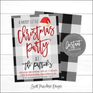 Buffalo Plaid Invitation Template