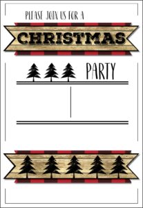 Buffalo Plaid Invitation Template Free