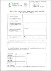 Cemetery Deed Example