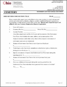 Cemetery Deed Template