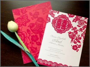 Chinese Wedding Invitation Card Template