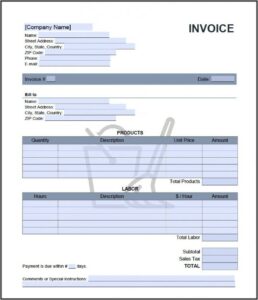 Cleaning Company Invoice Template
