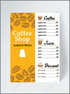 Coffee Shop Menu Template