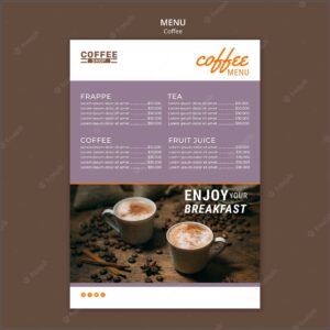 Coffee Shop Menu Template Free Psd
