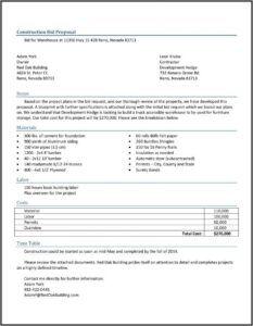 Construction Management Proposal Template