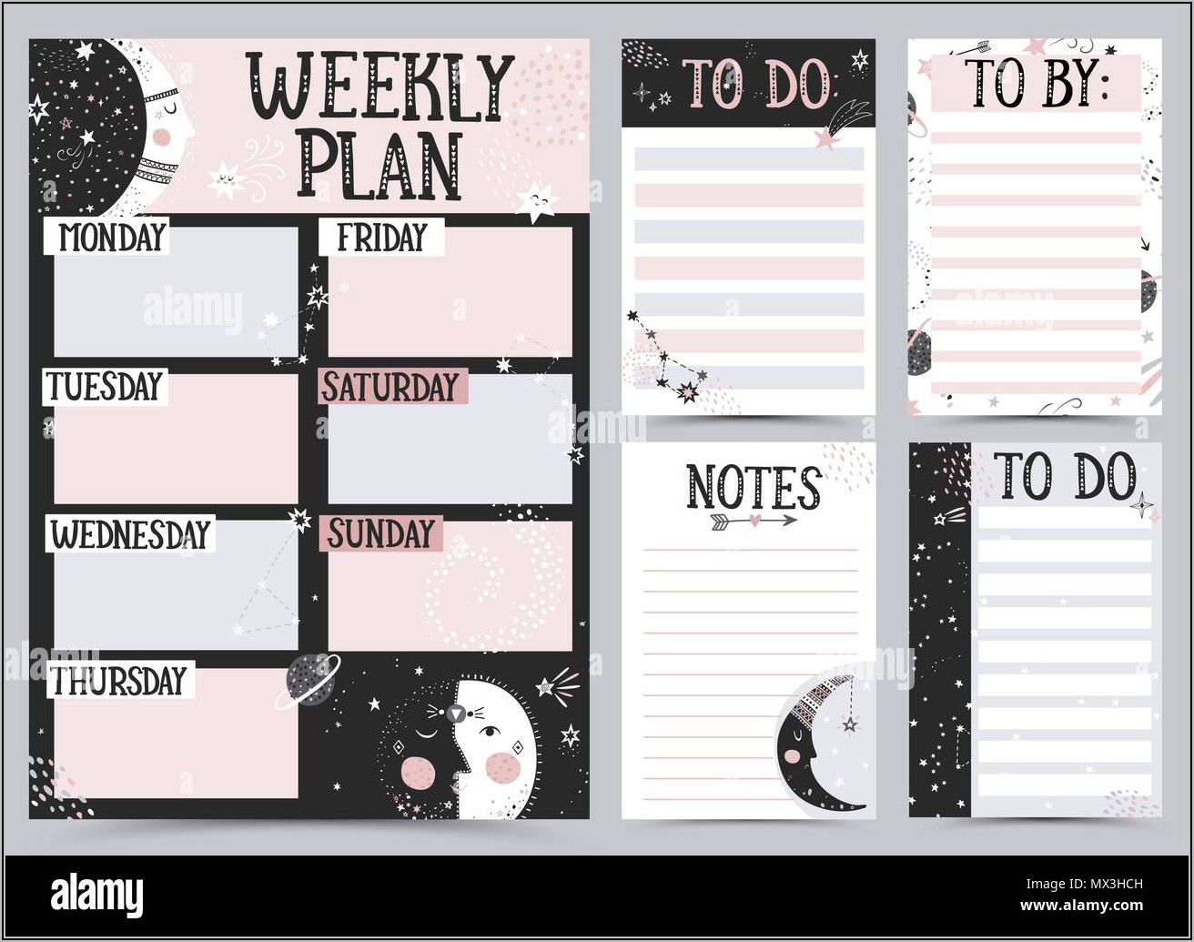 Daily And Weekly Planner Template