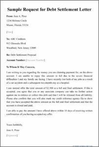 Debt Settlement Letter Sample