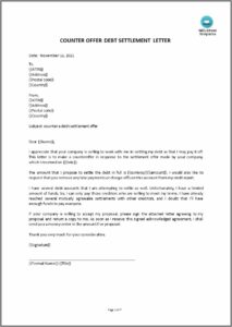 Debt Settlement Letter Samples Pdf