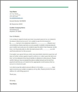 Debt Settlement Proposal Letter Template