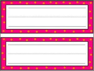 Desk Name Plate Template Word