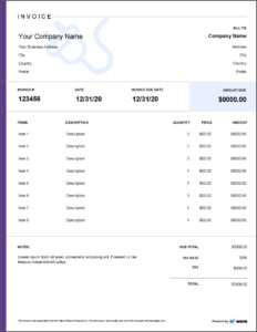 Electrician Invoice Template Uk