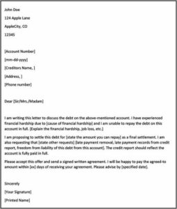 Final Debt Settlement Letter Template