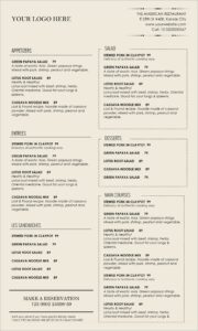 Free Coffee Shop Menu Template Word