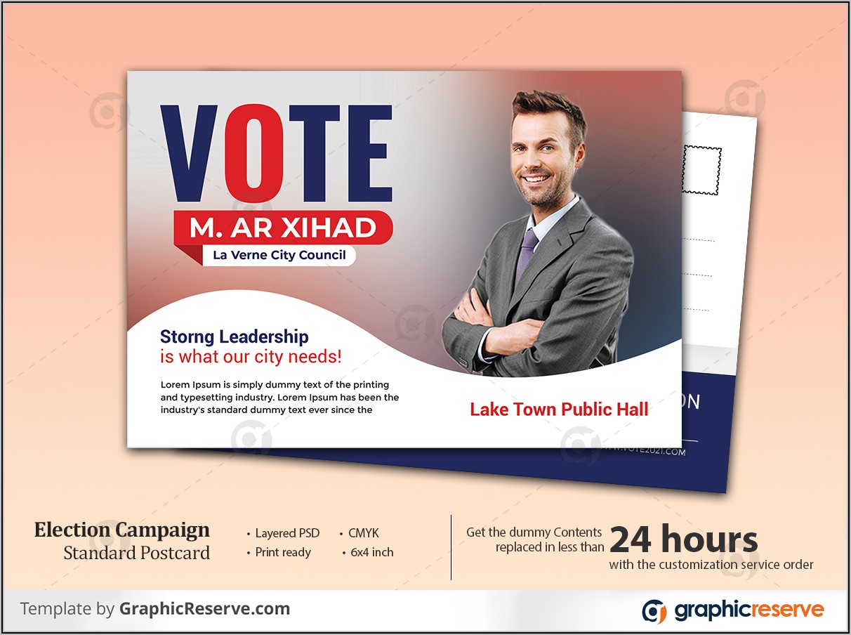 Free Election Postcard Template