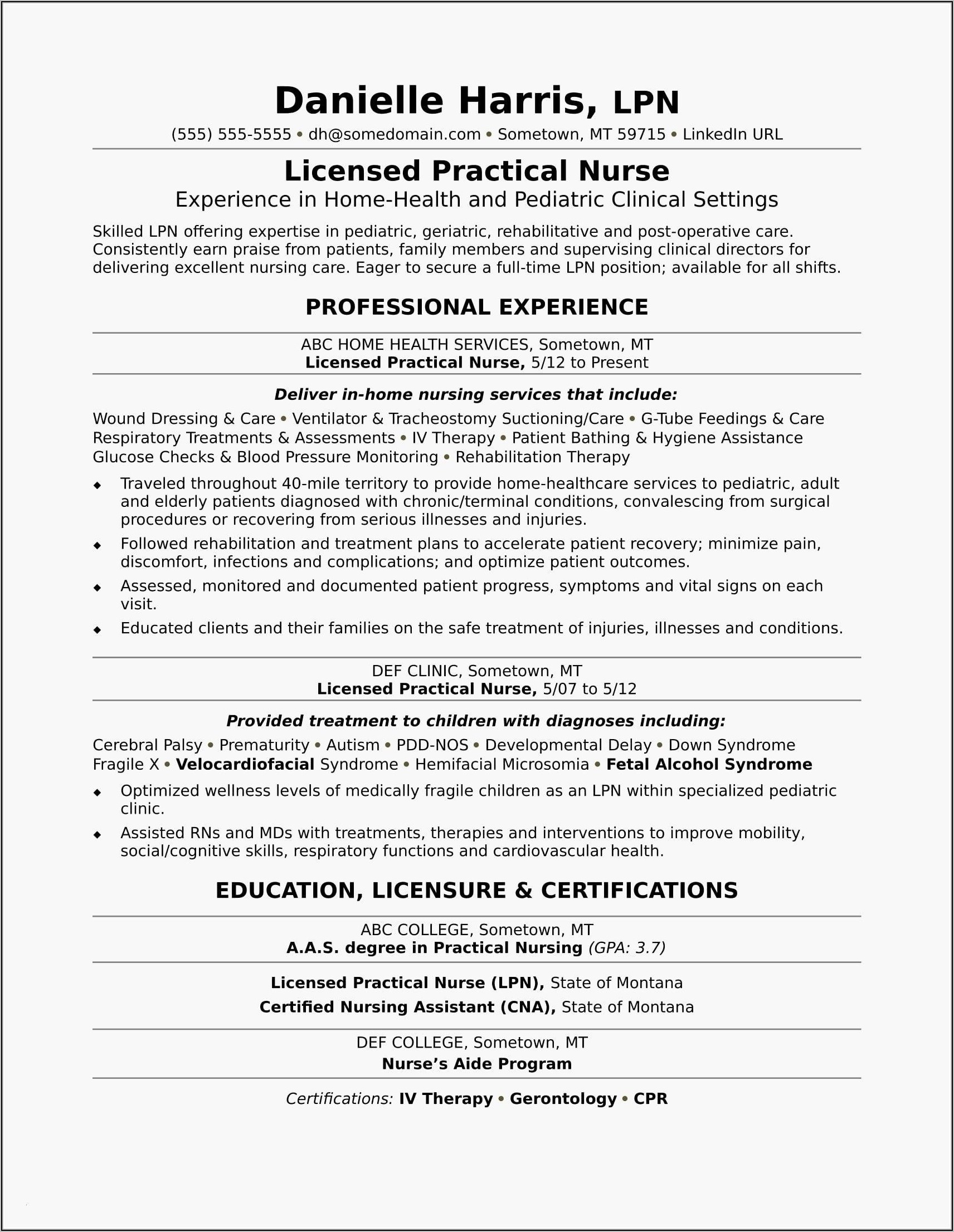Free New Grad Nursing Resume Templates