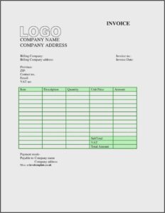 Free Open Office Invoice Template