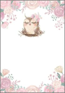 Free Owl Baby Shower Invitation Template