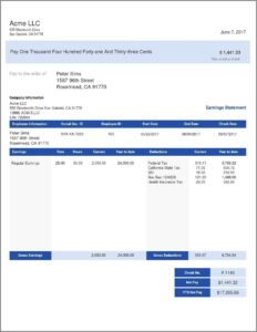 Free Paystub Templates