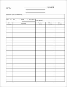 Free Printable Ledger Sheet Template