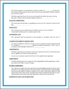 Free Printable Roofing Contract Template