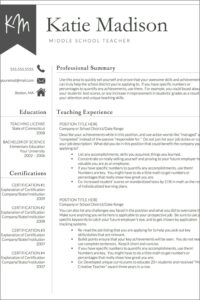 Free Teacher Resume Templates 2021