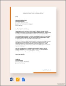 Free Template For Reference Letter