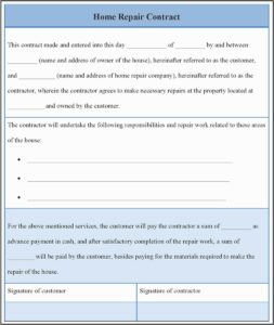 Home Remodel Contract Template