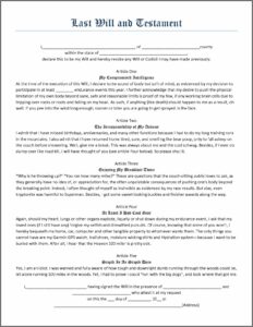 Last Will And Testament Template New Jersey