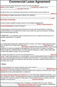 Lease Agreement Template Free Download