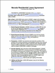 Lease Templates Free