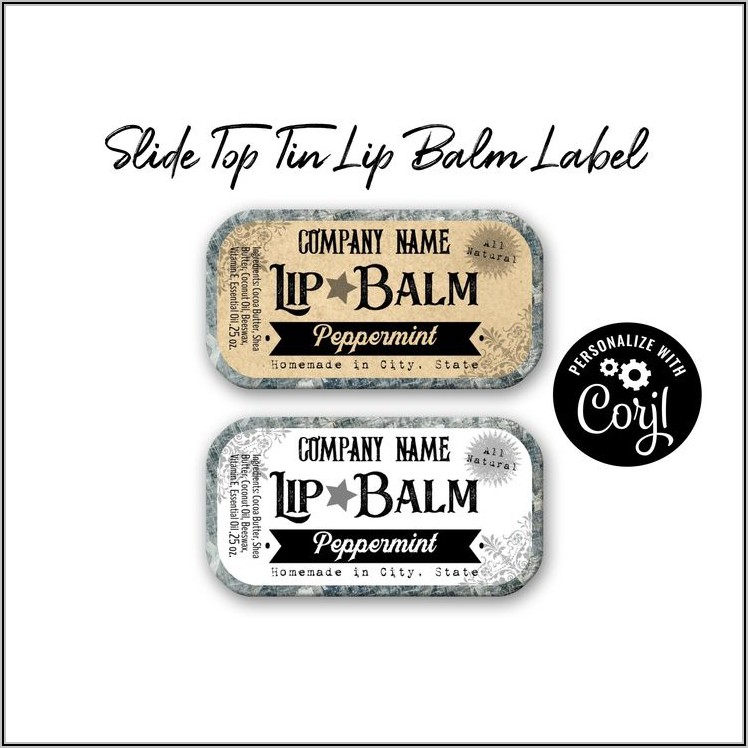 Lip Balm Container Label Template