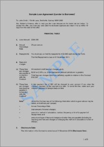 Loan Agreement Template Nsw