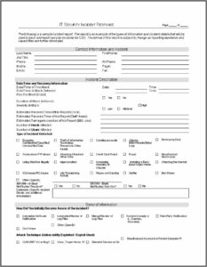 Malware Incident Report Template