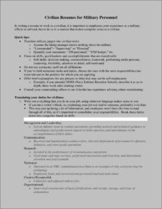 Military Resume Templates