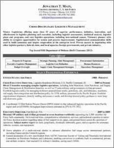 Military Resume Templates Word