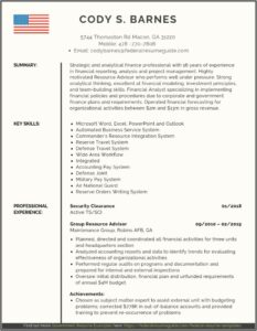 Military Style Resume Templates