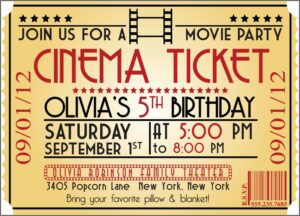 Movie Themed Invitation Template Free