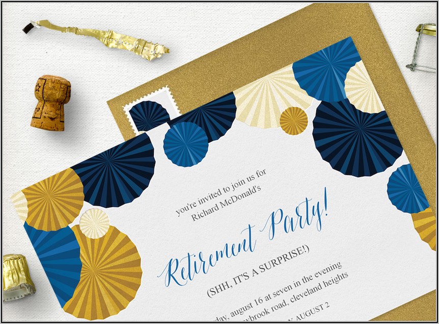 Navy Going Away Party Invitation Templates