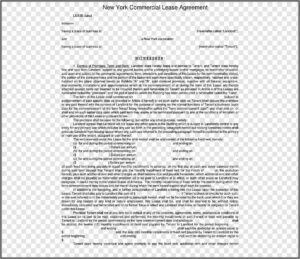 New York City Rental Lease Agreement Form