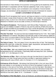 Nonprofit Articles Of Incorporation Template For Churches