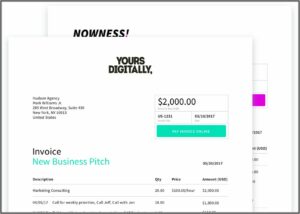 Production Company Invoice Template