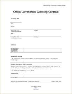 Proposal For Janitorial Services Template