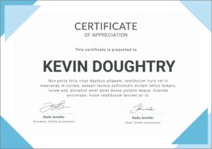Publisher Template Certificate Of Appreciation