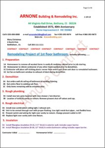 Remodel Contract Template