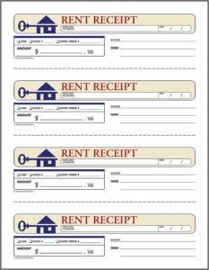 Rental Receipts Templates