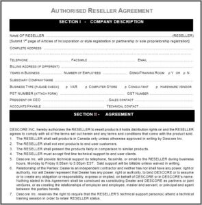 Reseller Agreement Sample Free