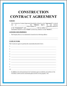 Residential Remodel Contract Template