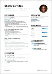 Resume Format For Sales Job Fresher
